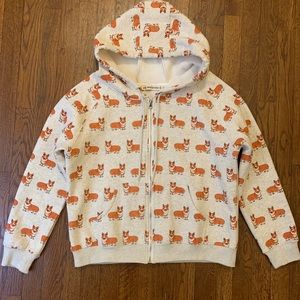 SM Wardrobe Corgi All Over Print Zip Up Hoodie Size S